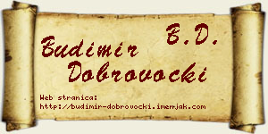 Budimir Dobrovocki vizit kartica